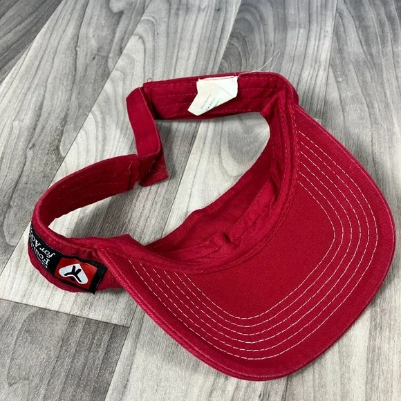 Wendy's‎ Golf Visor Cap One Size Red Dave Thomas Foundation Strapback - Picture 5 of 6